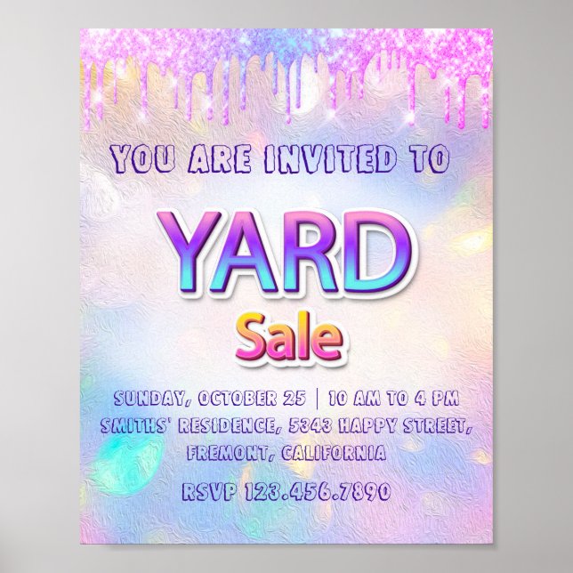 Affiche Yard Sale Home Drivers Holographic Parties scintil (Devant)