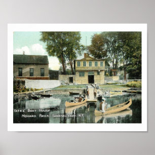 Affiche Yates Boat House, Schenectady, NY Vintage