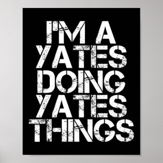 Affiche Yates Funny Surname Family Tree Birthday Reunion G