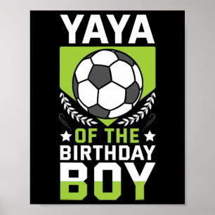 Affiche Yaya du joueur de football du garçon d'anniversair