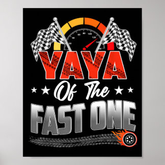 Affiche Yaya du rapide Anniversaire 1ère Voiture de course