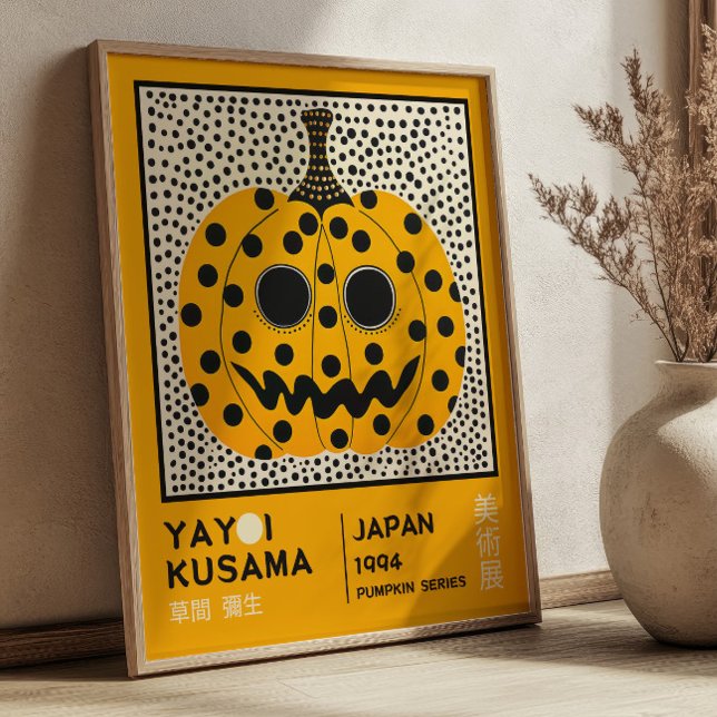 Affiche Yayoi Kusama Abstract Pumpkin Retro Exhibition (Créateur téléchargé)