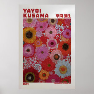 Affiche Yayoi Kusama - Floral inspiré de Yayoi Kus
