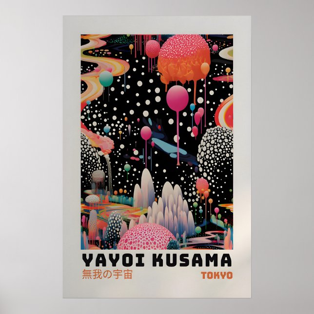 Affiche Yayoi Kusama - Impression abstraite de Yay (Devant)