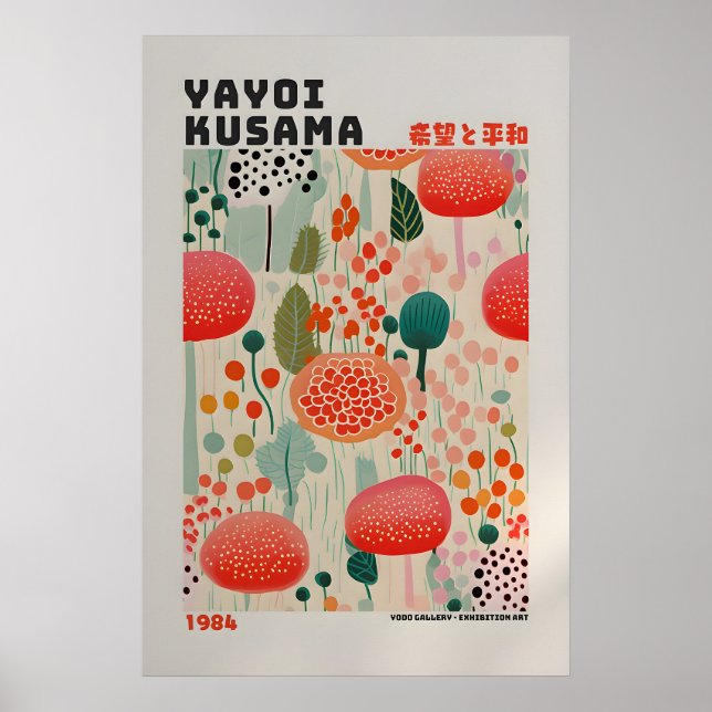 Affiche Yayoi Kusama - Impression abstraite de Yay (Devant)