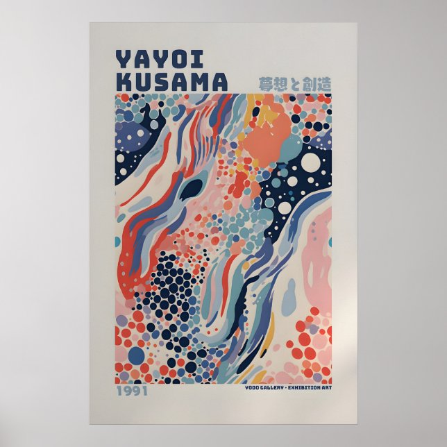 Affiche Yayoi Kusama - Impression Abstraite de Yay (Devant)