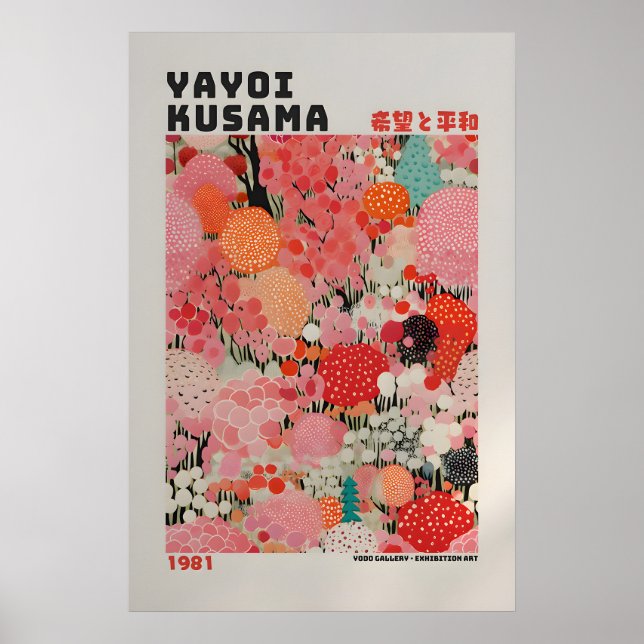 Affiche Yayoi Kusama - Impression abstraite de Yay (Devant)