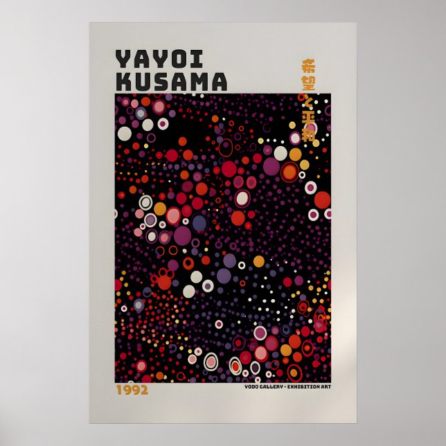 Affiche Yayoi Kusama - Impression Abstraite de Yay (Devant)