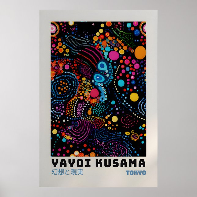 Affiche Yayoi Kusama - Impression Abstraite Yayoi  (Devant)