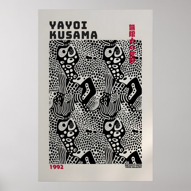 Affiche Yayoi Kusama - Impression Abstraite Yayoi  (Devant)