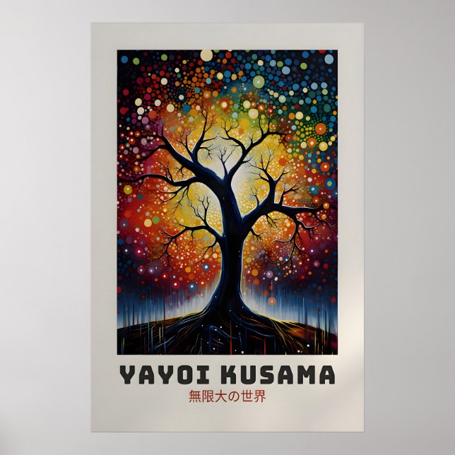 Affiche Yayoi Kusama - Impression Abstraite Yayoi  (Devant)