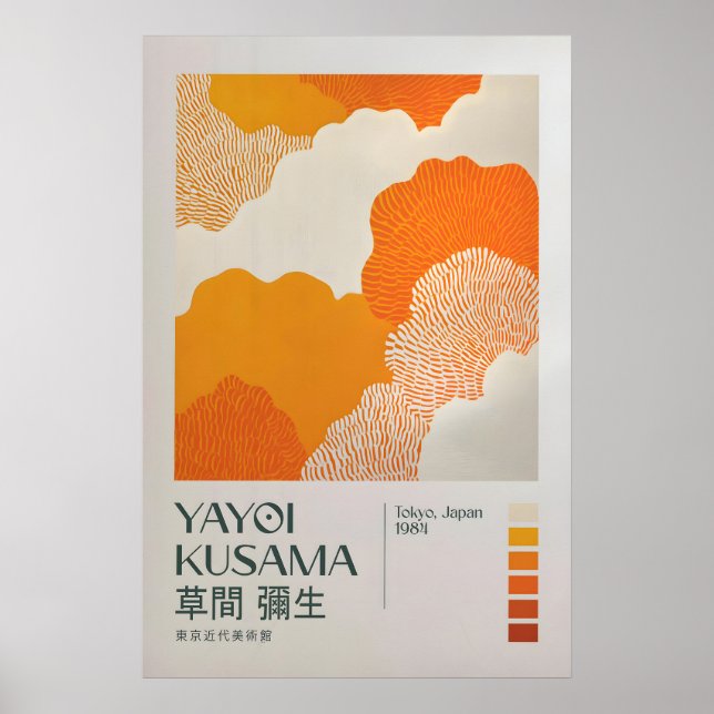 Affiche Yayoi Kusama Impression, Exposition Yayoi Kusama (Devant)