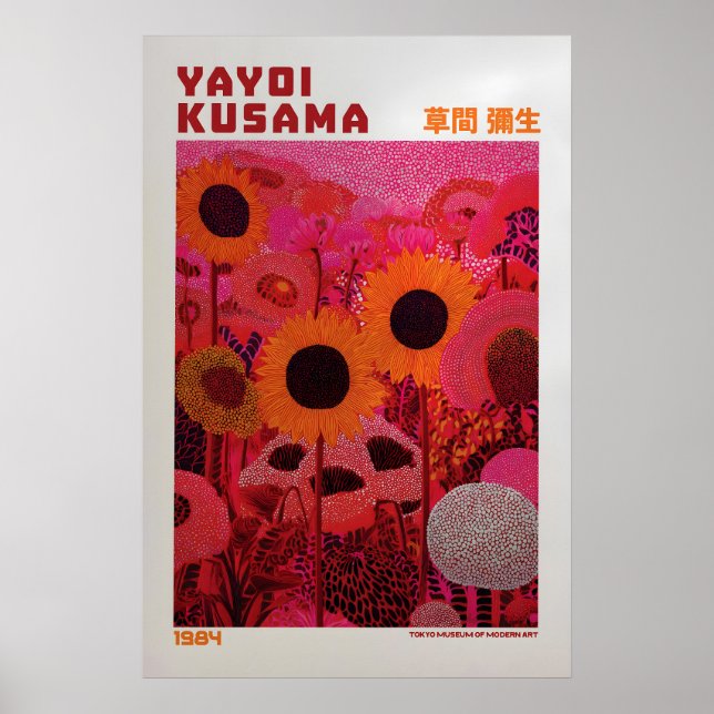 Affiche Yayoi Kusama - Inspirée de Yayoi Kusama (Devant)