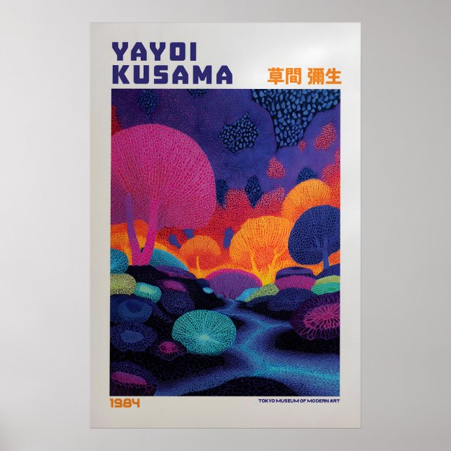 Affiche Yayoi Kusama - Inspirée de Yayoi Kusama (Devant)
