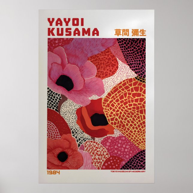 Affiche Yayoi Kusama - Inspirée de Yayoi Kusama (Devant)