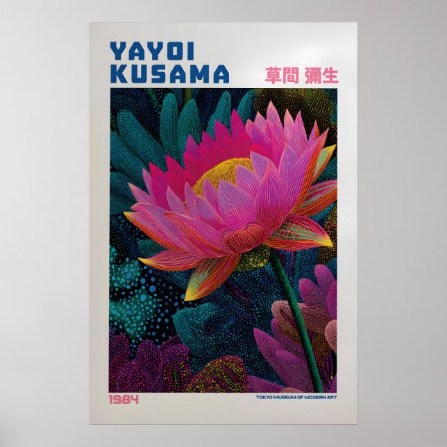 Affiche Yayoi Kusama - Inspirée de Yayoi Kusama (Devant)