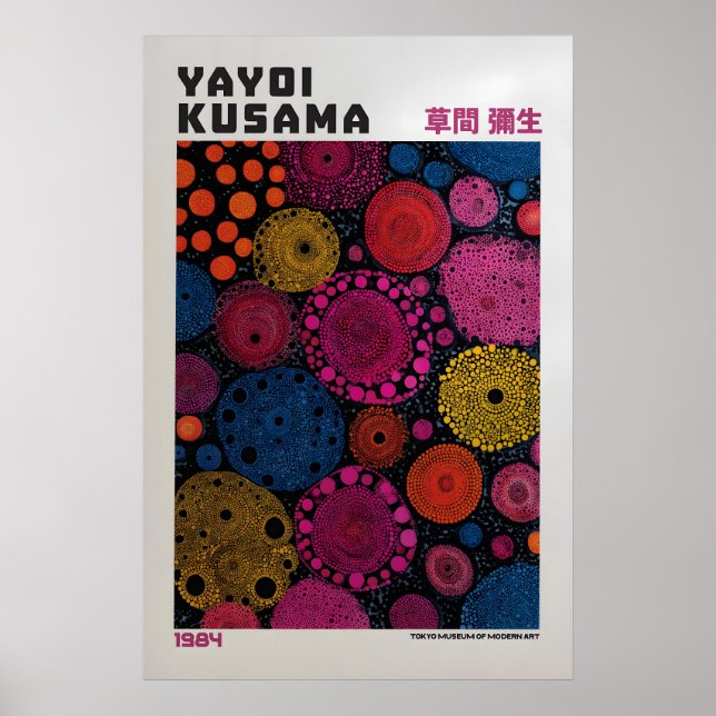 Affiche Yayoi Kusama - Inspirée de Yayoi Kusama (Devant)