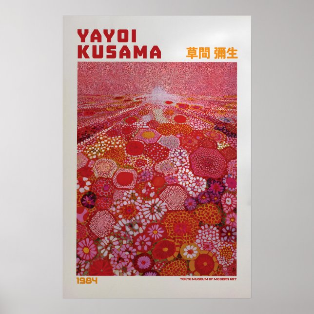 Affiche Yayoi Kusama - Inspirée de Yayoi Kusama (Devant)