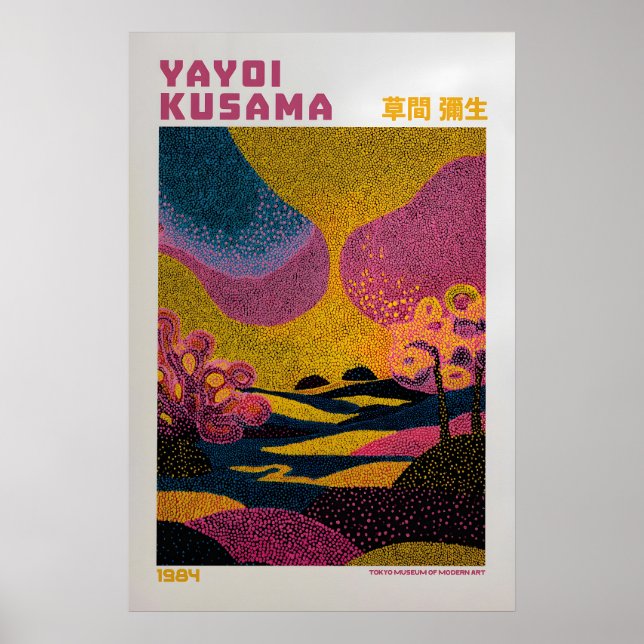 Affiche Yayoi Kusama - Inspirée de Yayoi Kusama (Devant)