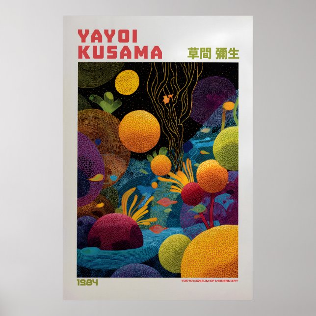 Affiche Yayoi Kusama - Inspirée de Yayoi Kusama (Devant)