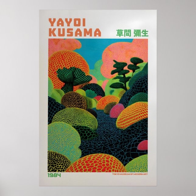 Affiche Yayoi Kusama - Inspirée de Yayoi Kusama (Devant)
