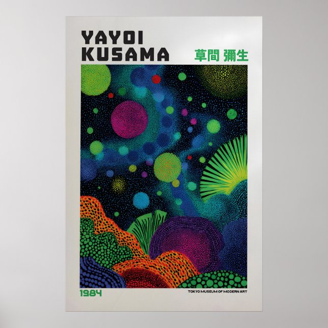 Affiche Yayoi Kusama - Inspirée de Yayoi Kusama (Devant)