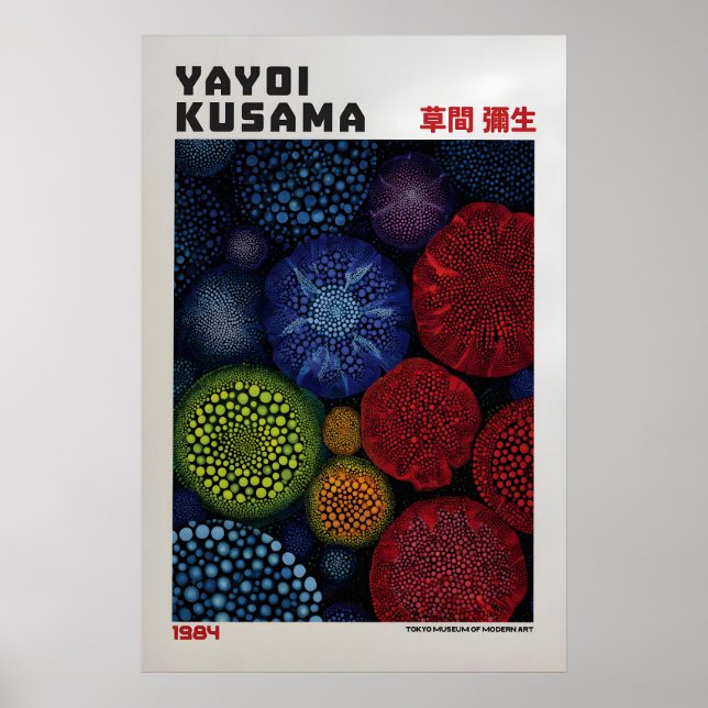 Affiche Yayoi Kusama - Inspirée de Yayoi Kusama (Devant)
