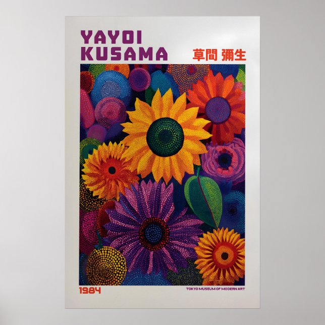 Affiche Yayoi Kusama - Inspirée de Yayoi Kusama (Devant)