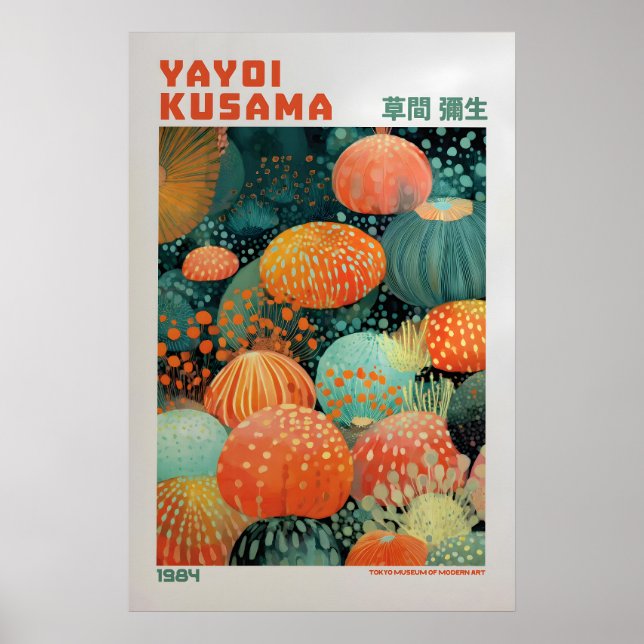 Affiche Yayoi Kusama - Inspirée de Yayoi Kusama (Devant)