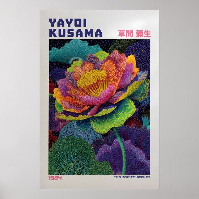 Affiche Yayoi Kusama - Inspirée de Yayoi Kusama (Devant)