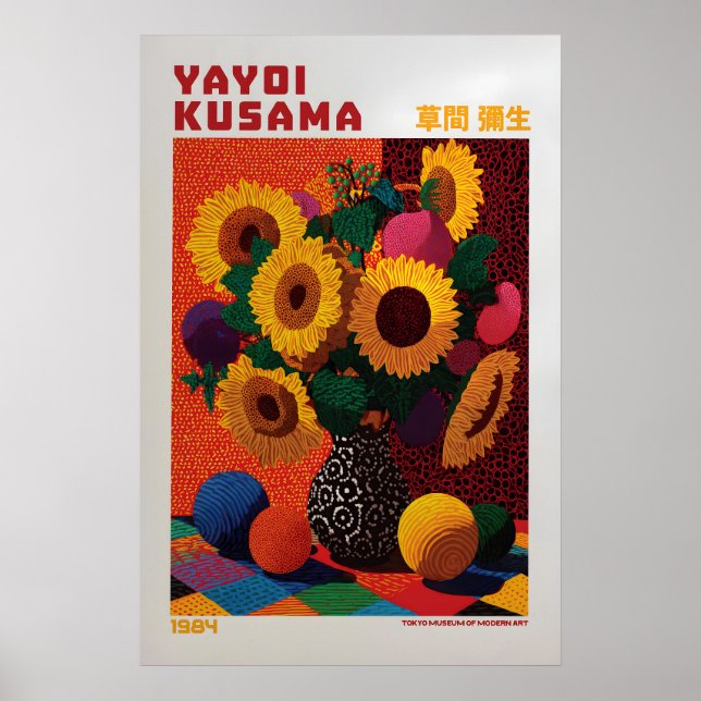 Affiche Yayoi Kusama - Inspirée de Yayoi Kusama (Devant)