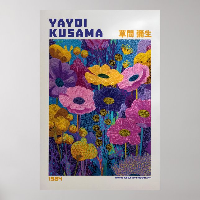 Affiche Yayoi Kusama - Inspirée de Yayoi Kusama (Devant)