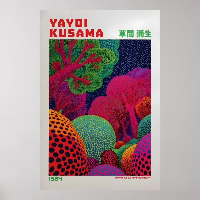 Affiche Yayoi Kusama - Inspirée de Yayoi Kusama (Devant)