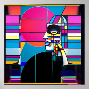 Affiche YB1 - Ken Gage New Wave Album Cover Art