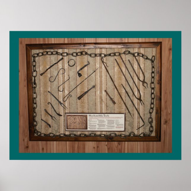 Affiche Ye vieux forgeron Outils du métier (Devant)
