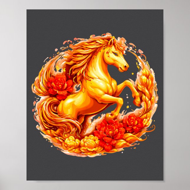 Affiche Year Of The Horse Chinese Lunar Zodiac Astrology A (Devant)