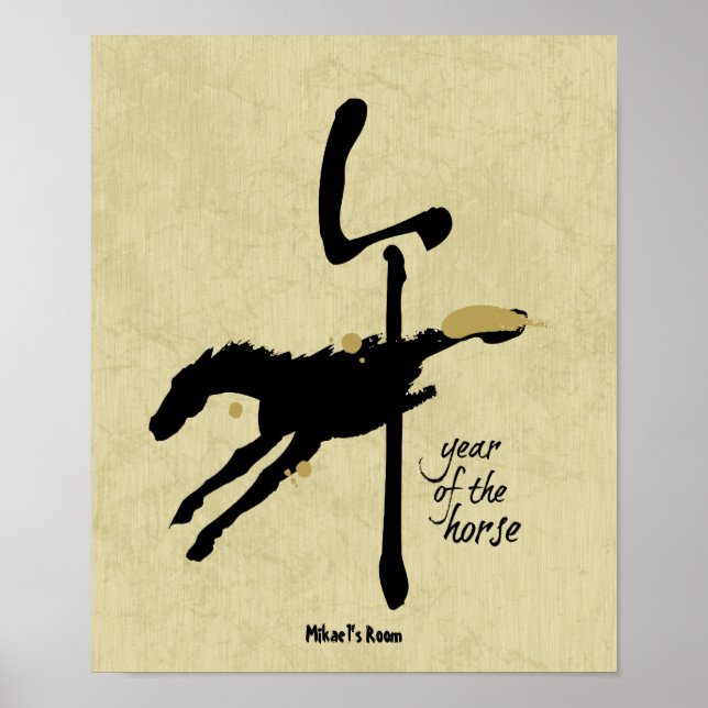 Affiche Year of the Horse - Chinese Zodiac (Devant)