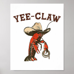 Affiche Yee Claw Funky Crawfish Festival de fruits de mer 