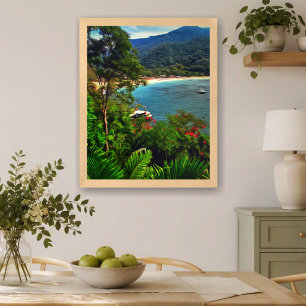Affiche Yelapa Mexique Plage Tropicale Baie 0828 Peinture