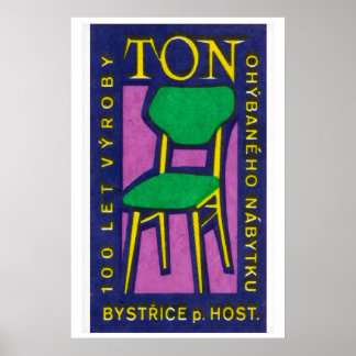 Affiche Yellow Green Chair - Matchbox Print - Czech Wall