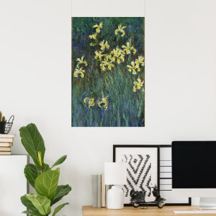 Affiche Yellow Irises par Claude Monet, Art Vintage