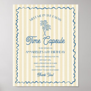 Affiche Yellow Palm Springs Pastel Beach Time Capsule