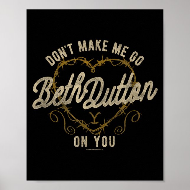 Affiche Yellowstone Go Beth On You Barbed Wire Heart Small (Devant)