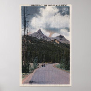 Affiche Yellowstone, WY - Index & Pilot Peaks, Cooke