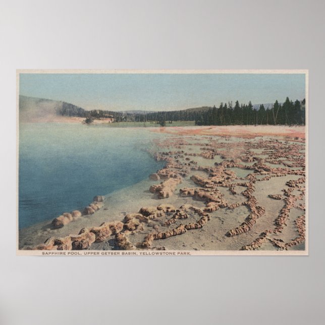 Affiche Yellowstone, WYView of Sapphire Pool (Devant)