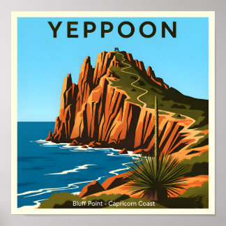 Affiche Yeppoon Queensland Australia Vintage Travel