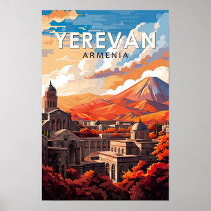 Affiche Yerevan Arménie Voyage Art Vintage