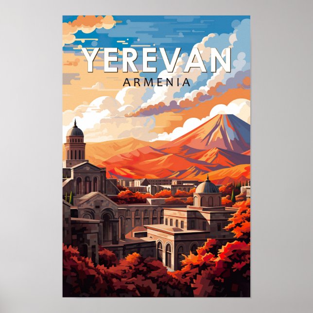 Affiche Yerevan Arménie Voyage Art Vintage (Devant)