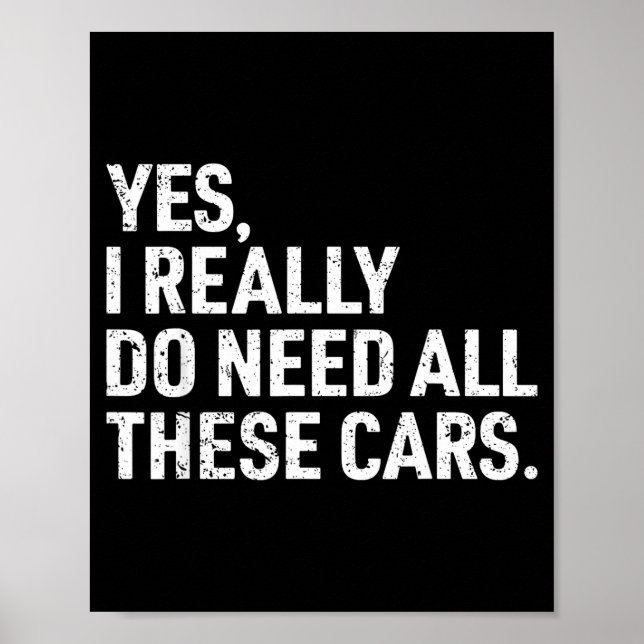 Affiche Yes I Really Do Need All These Funny Car Mechanic  (Devant)