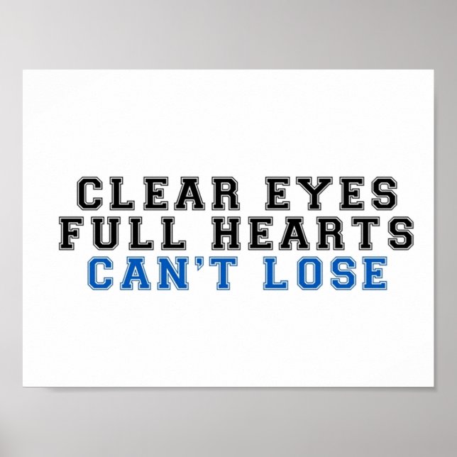 Affiche yeux clairs pleins coeurs ne peuvent pas perdre 2 (Devant)